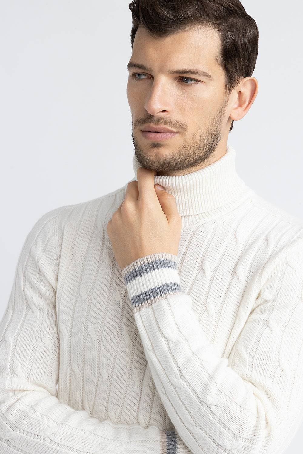 Peserico Maglia collo alto in lana merinos e cashmere Promozione Limitata