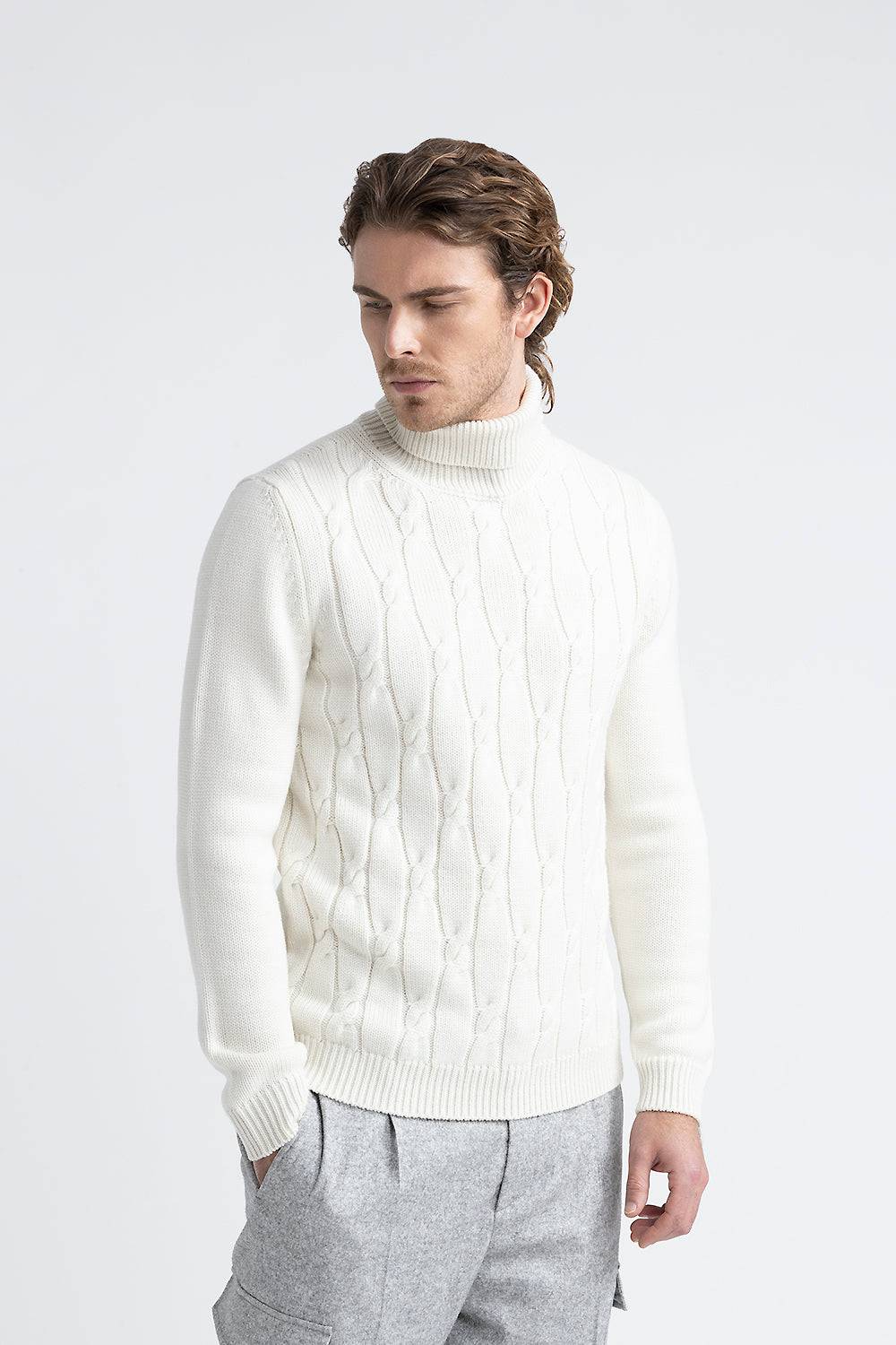 Peserico Maglia collo alto in pura lana merinos extrafine