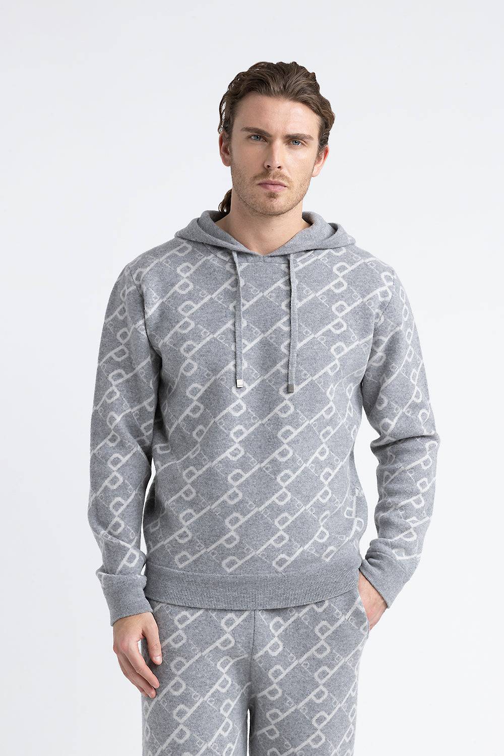 Peserico Felpa con cappuccio in lana merinos extrafine e cashmere