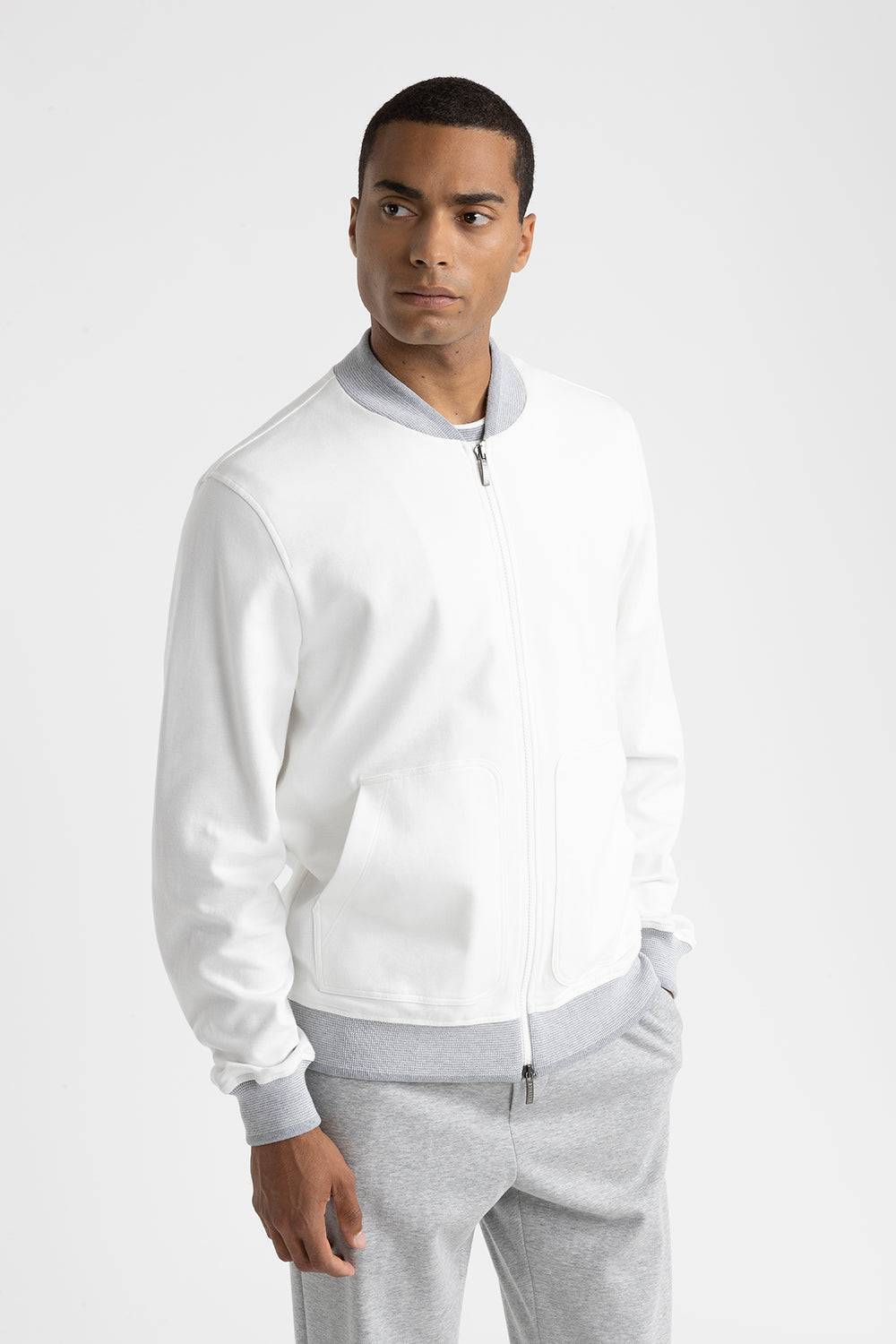 Peserico Felpa bomber in misto cotone