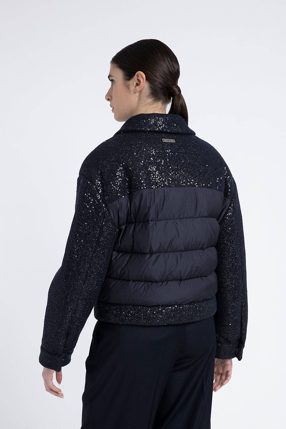 Peserico Piumino in panno lurex con paillettes Vendita
