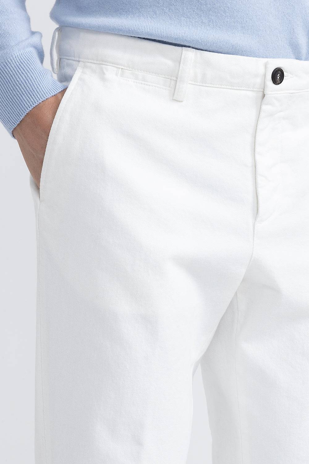 Peserico Pantalone chino in bull denim bianco Outlet