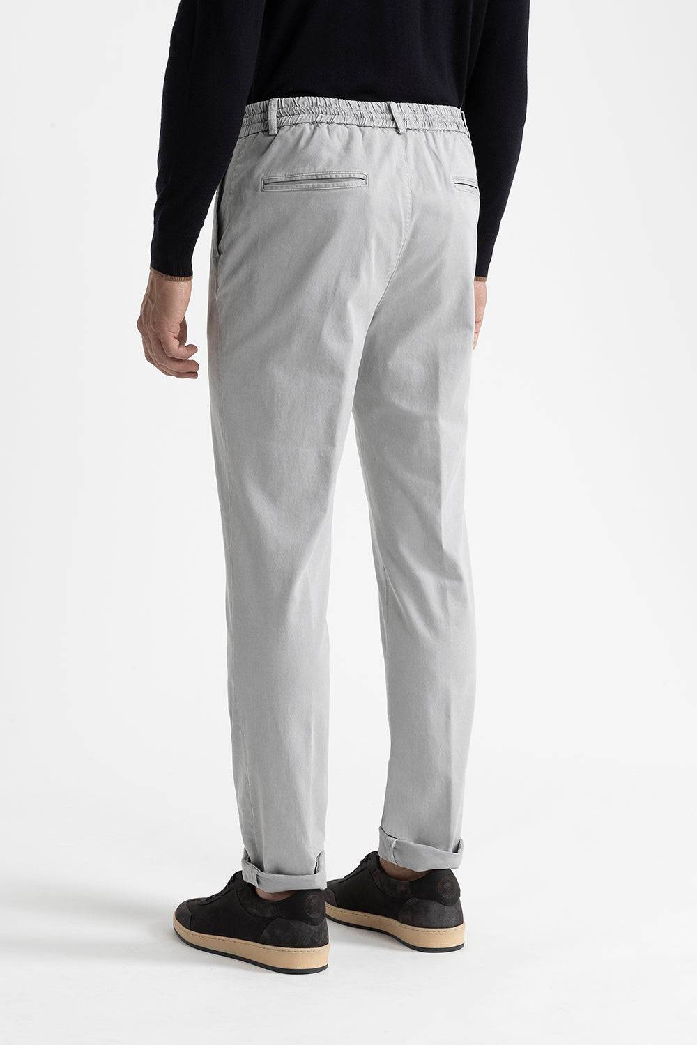 Peserico Pantalone jogger in cotone, seta e tencel Saldi Di Fabbrica