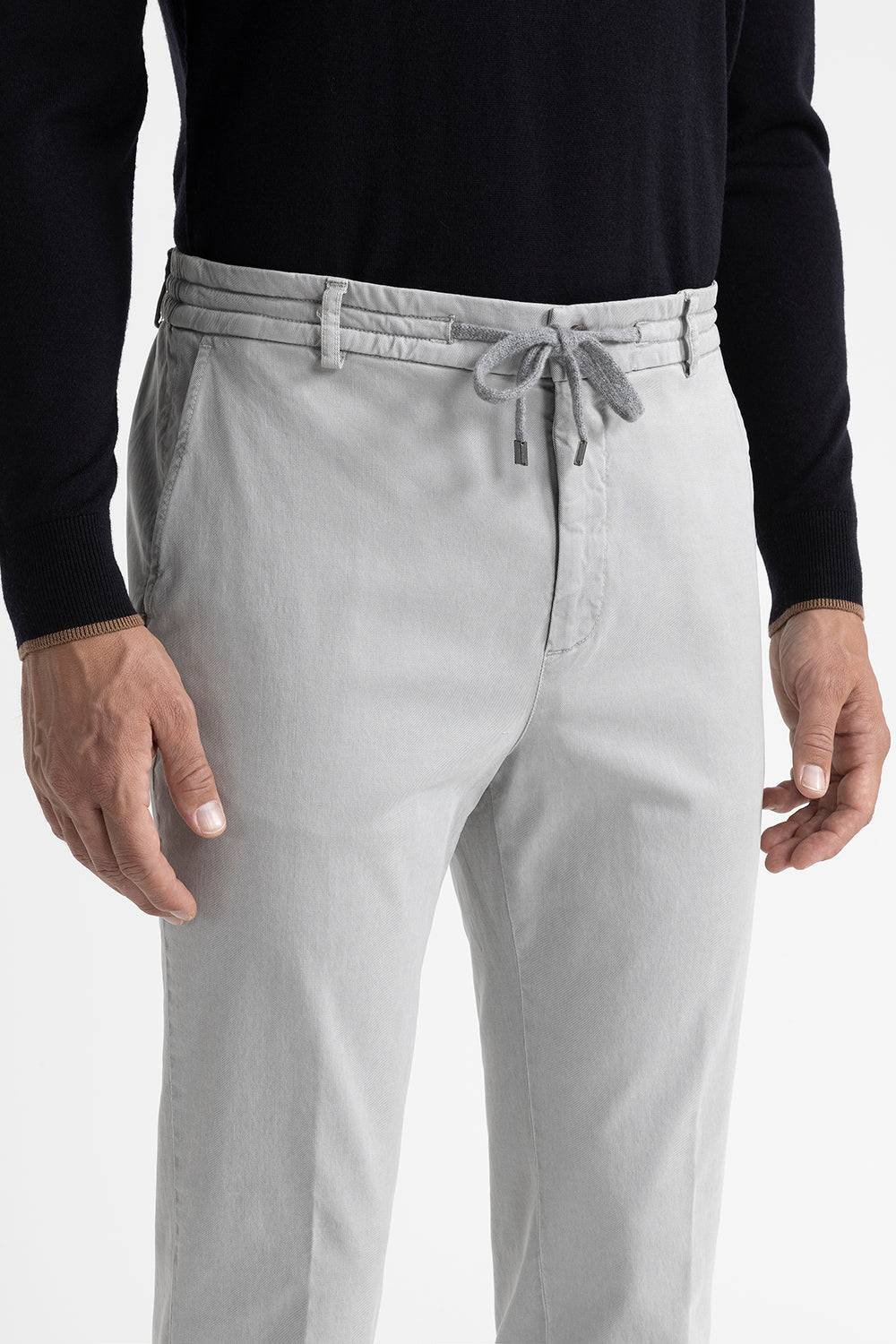 Peserico Pantalone jogger in cotone, seta e tencel Saldi Di Fabbrica
