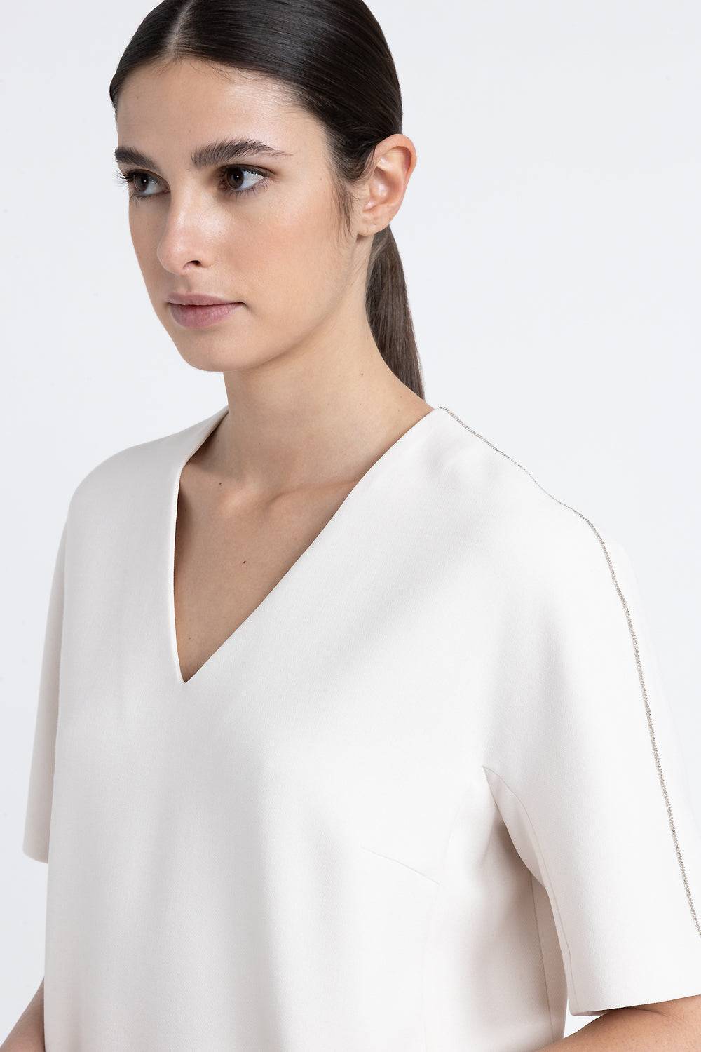 Peserico Abito midi con scollo a V Fino Al -60%