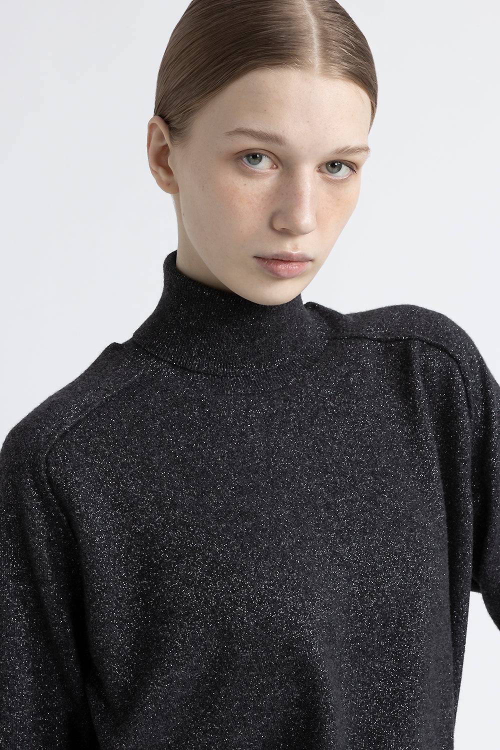 Peserico Maglia collo alto in lana, cashmere e lurex Economico
