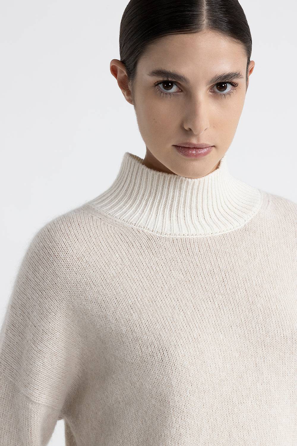 Peserico Maglia collo alto in lana, cashmere e alpaca Online
