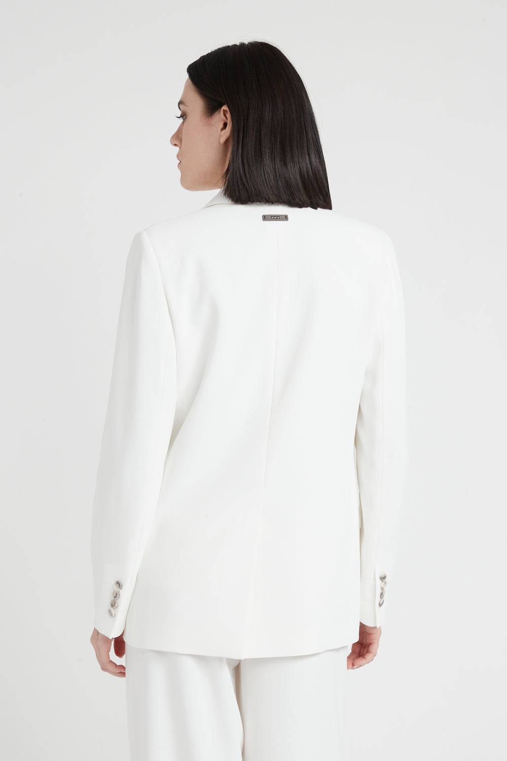 Peserico Blazer monopetto in fluido cady crepe Vendita Economica