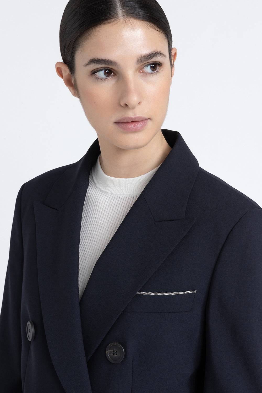 Peserico Blazer doppiopetto in lana tecnica Flash Sale