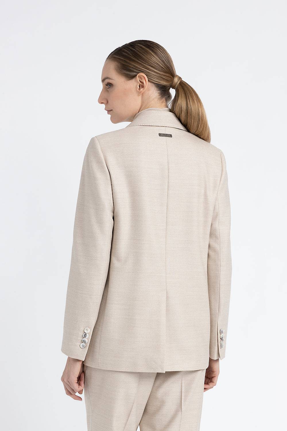 Peserico Blazer monopetto in lana jaspé comfort Loro Piana Vendite Flash