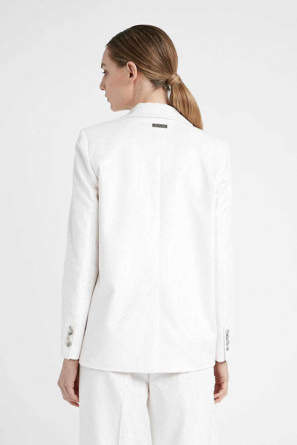 Peserico Blazer monopetto in velluto 1000 righe di cotone e viscosa Nuova
