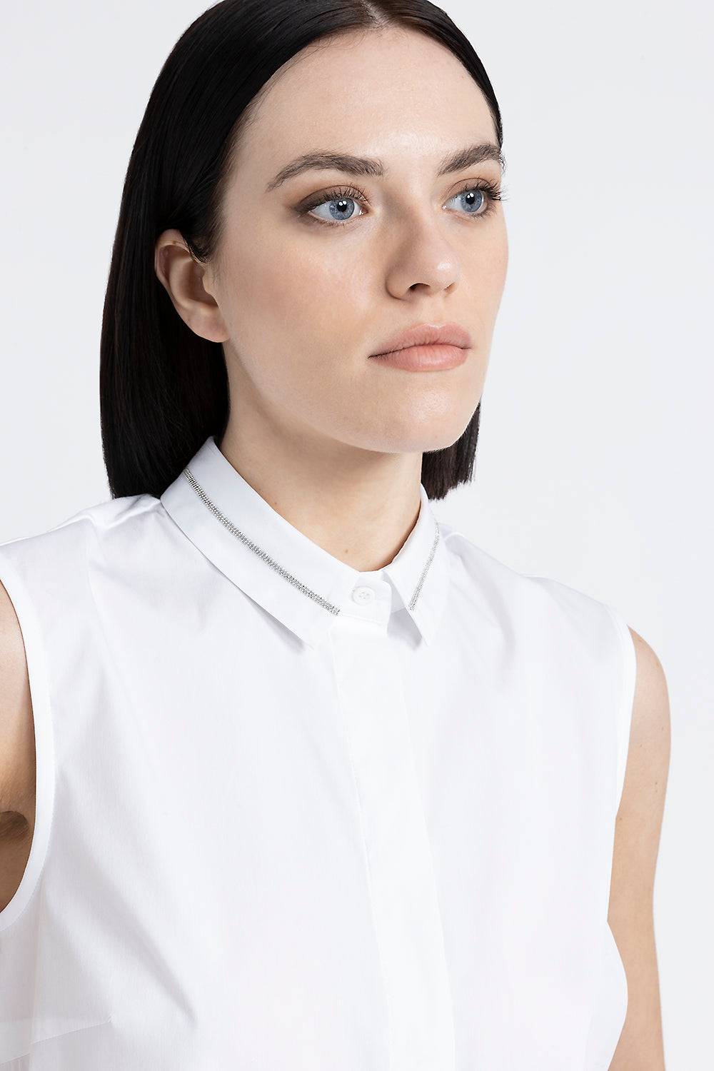 Peserico Camicia senza maniche in popeline Fino Al -60%