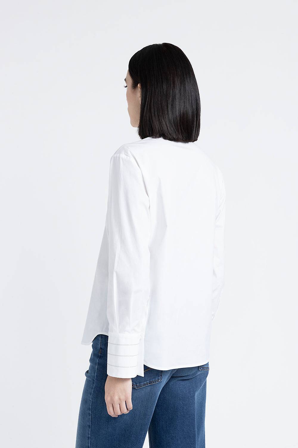 Peserico Camicia in popeline di cotone stretch Shopping Online