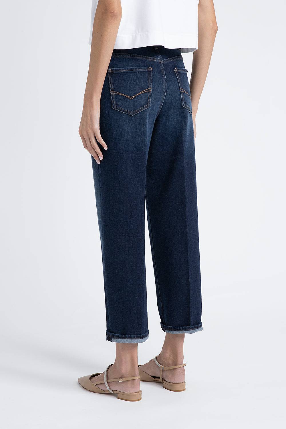 Peserico Pantalone in denim di cotone stretch Liquidazione