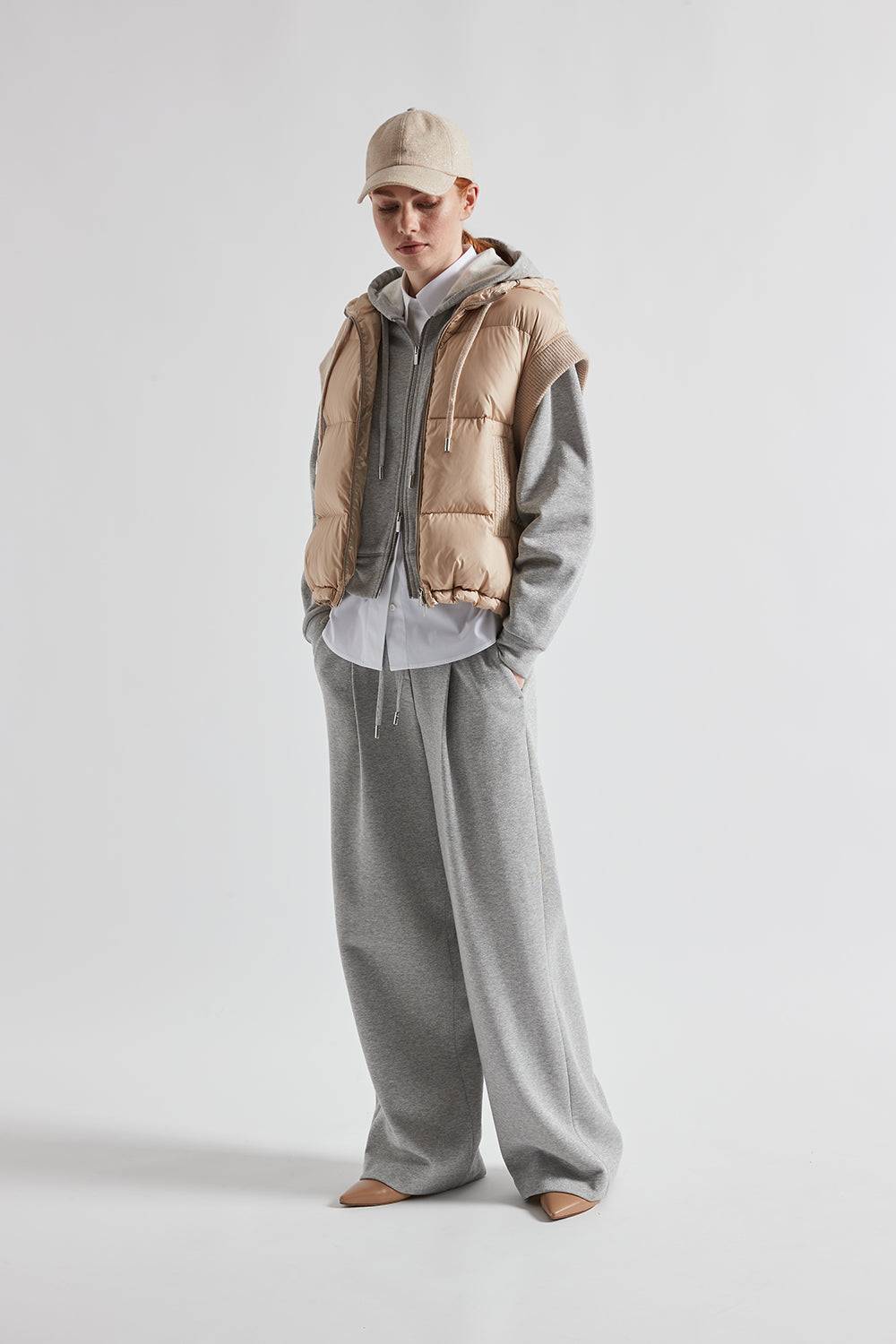 Peserico Pantalone in felpa garzata di cotone lurex Novità