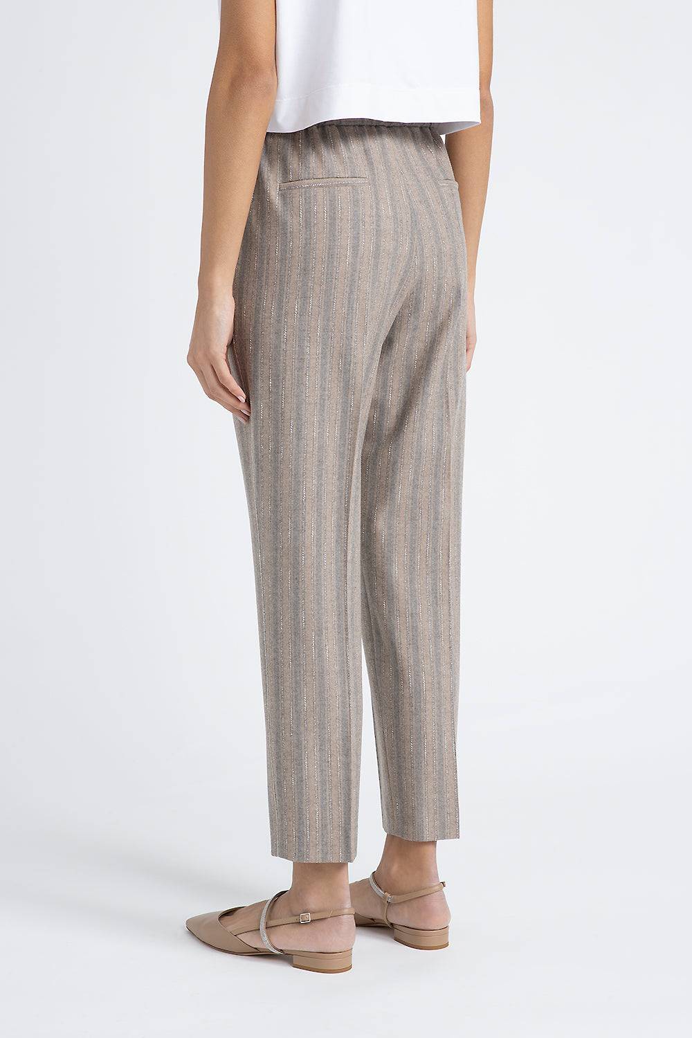 Peserico Pantalone con elastico in flanella di lana stretch Online