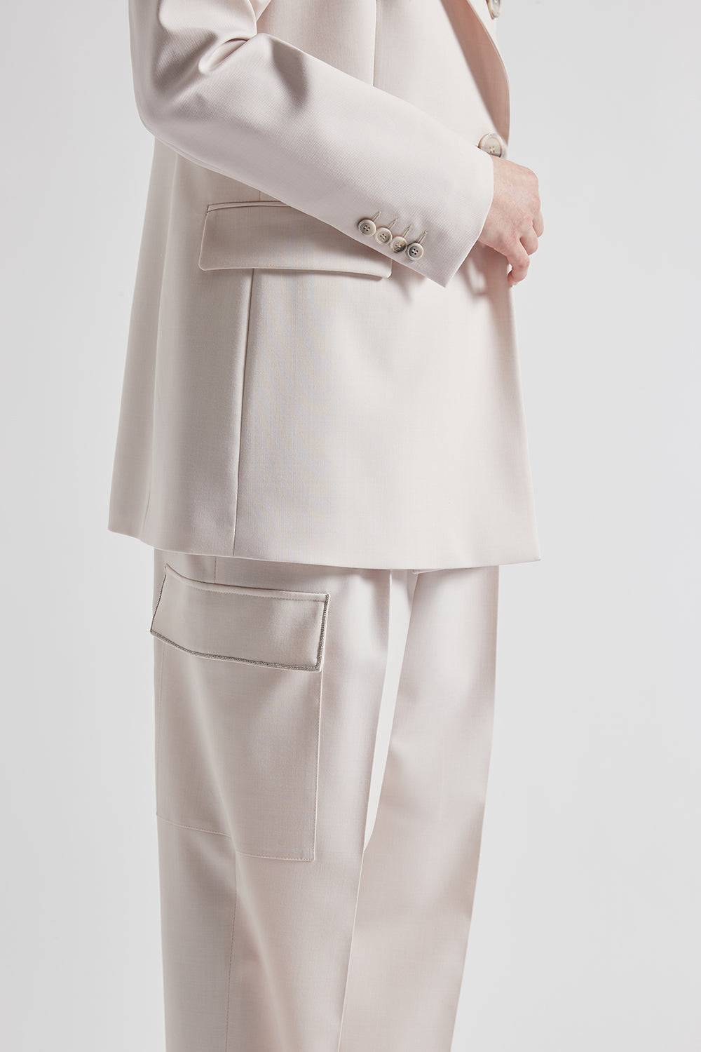Peserico Pantalone carrot in twill di lana tecnica Saldi