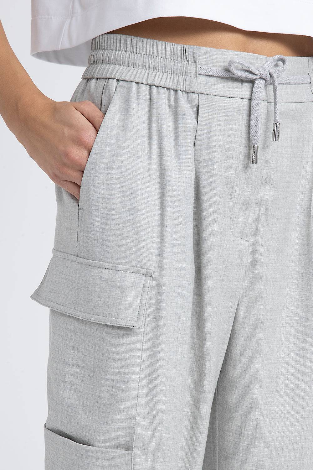 Peserico Pantalone baggy con tasche cargo in lana viscosa Ultimi due giorni