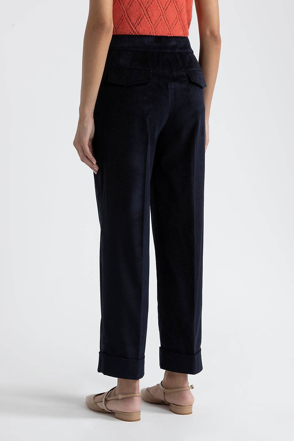 Peserico Pantalone straight in velluto 2000 righe Saldi Di Fabbrica