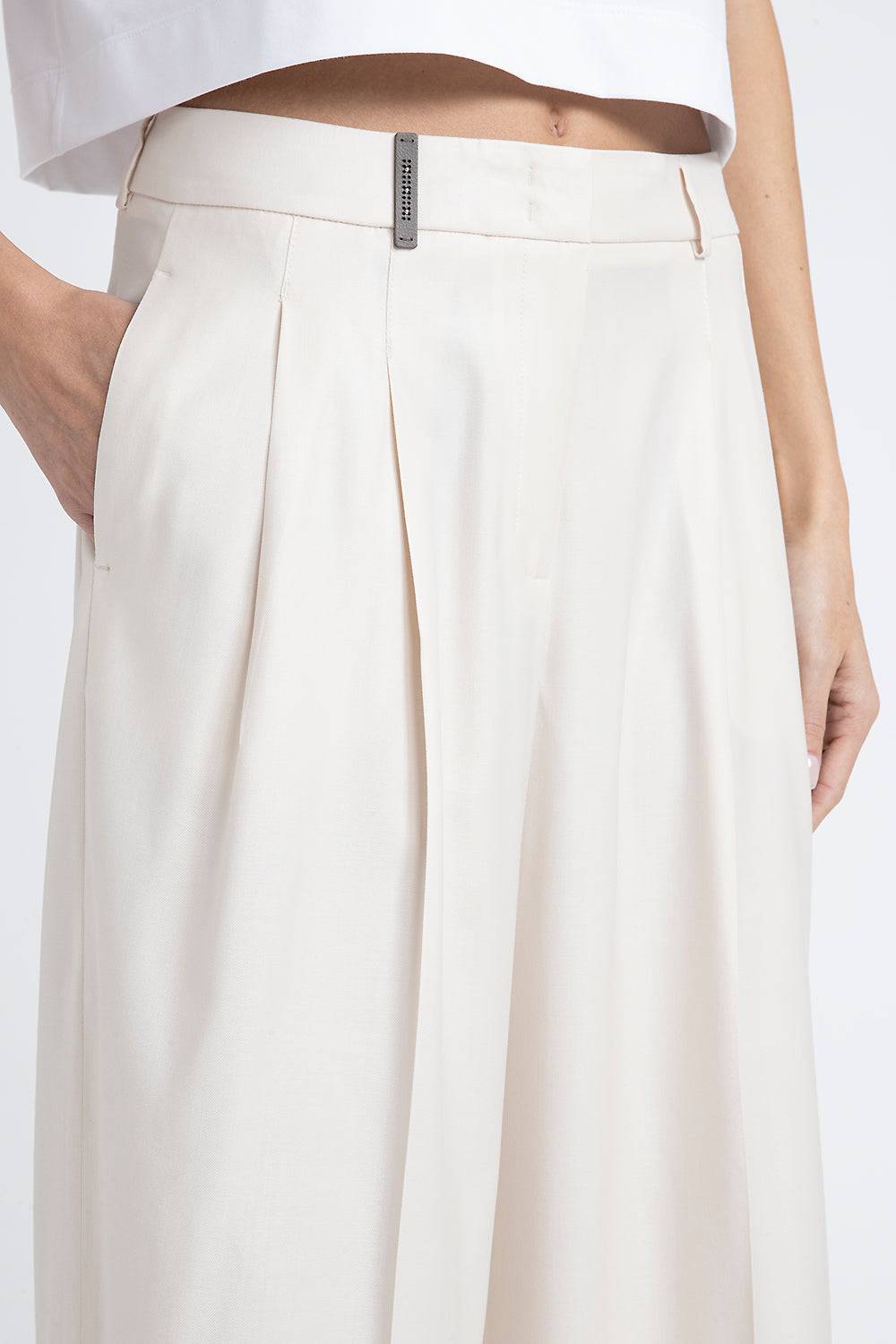 Peserico Pantalone wide in twill I Più Venduti