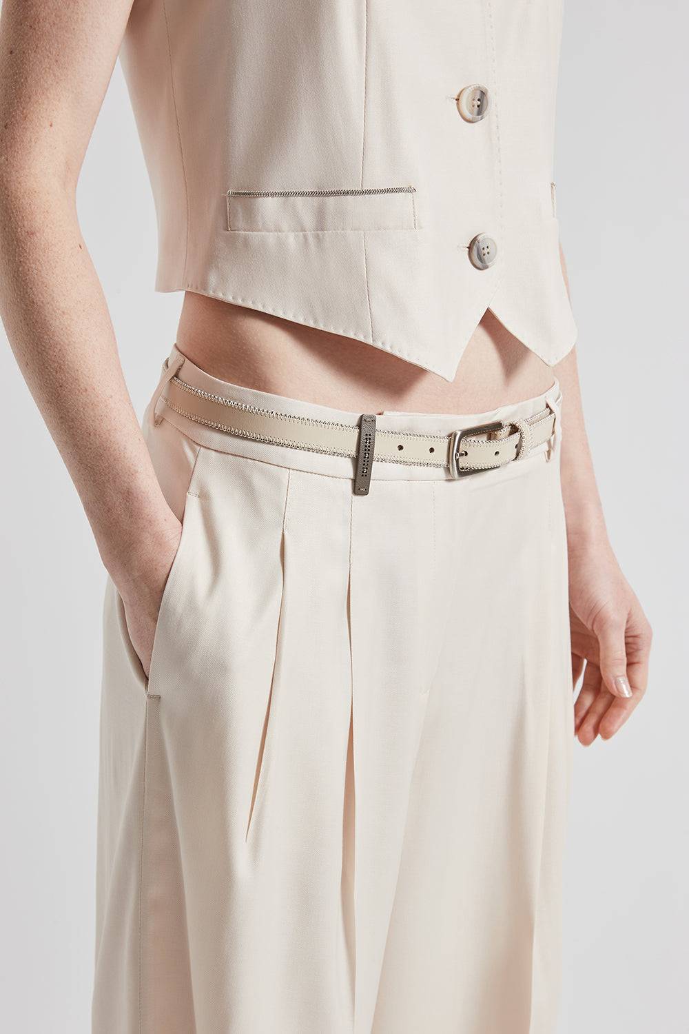 Peserico Pantalone wide in twill I Più Venduti