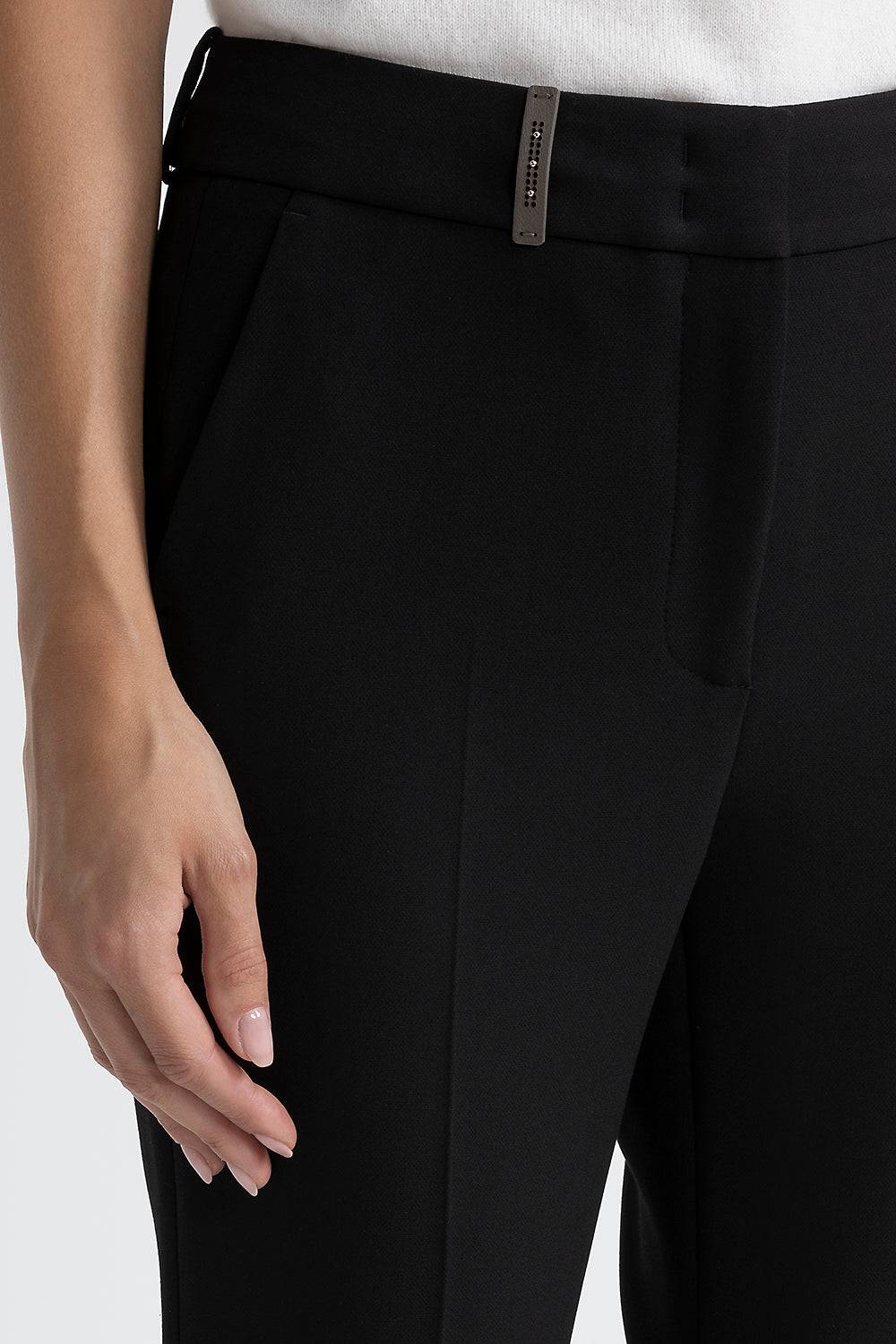 Peserico Pantalone in viscosa-cotone stretch In Saldo
