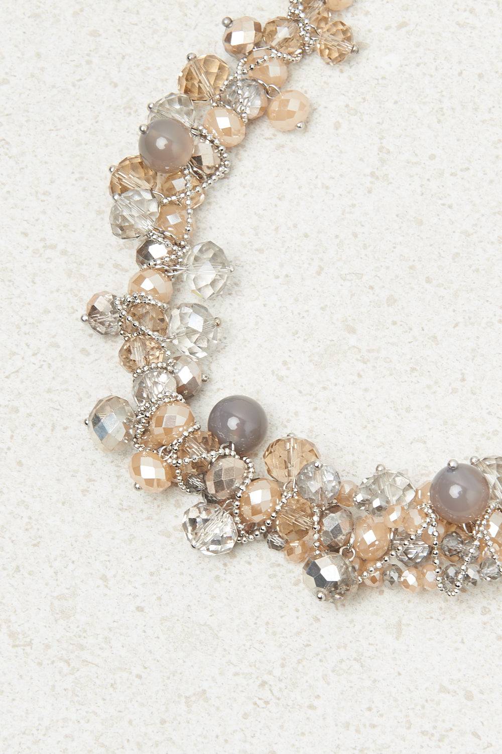 Peserico Collana girocollo con demi-cristalli e pietre dure Promozione Limitata