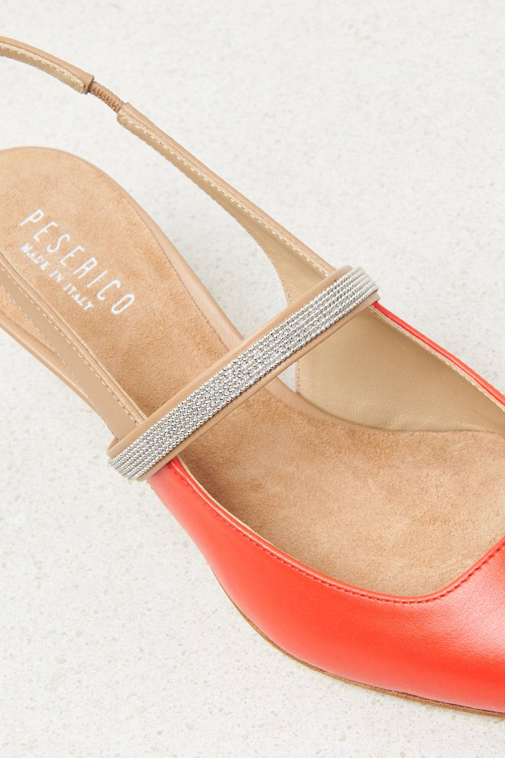 Peserico Décolleté con tacco basso in vera pelle Outlet