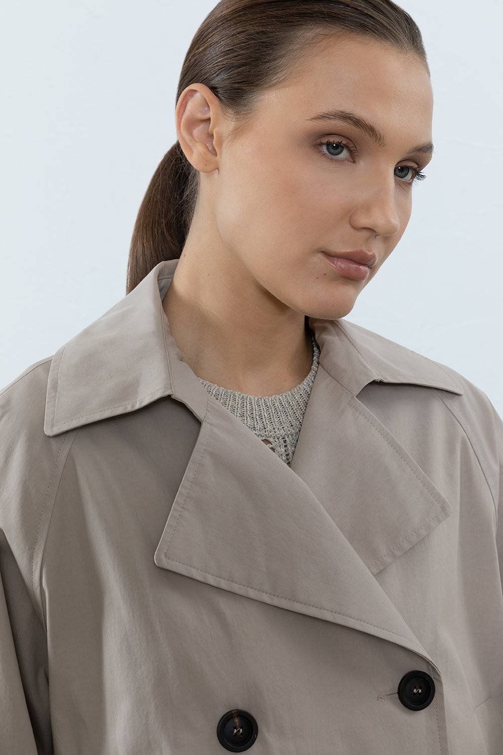 Peserico Trench corto in gabardina di cotone tecnica Hotsell