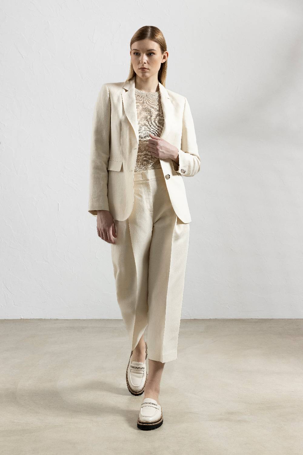 Peserico Blazer monopetto in lino e viscosa Negozio