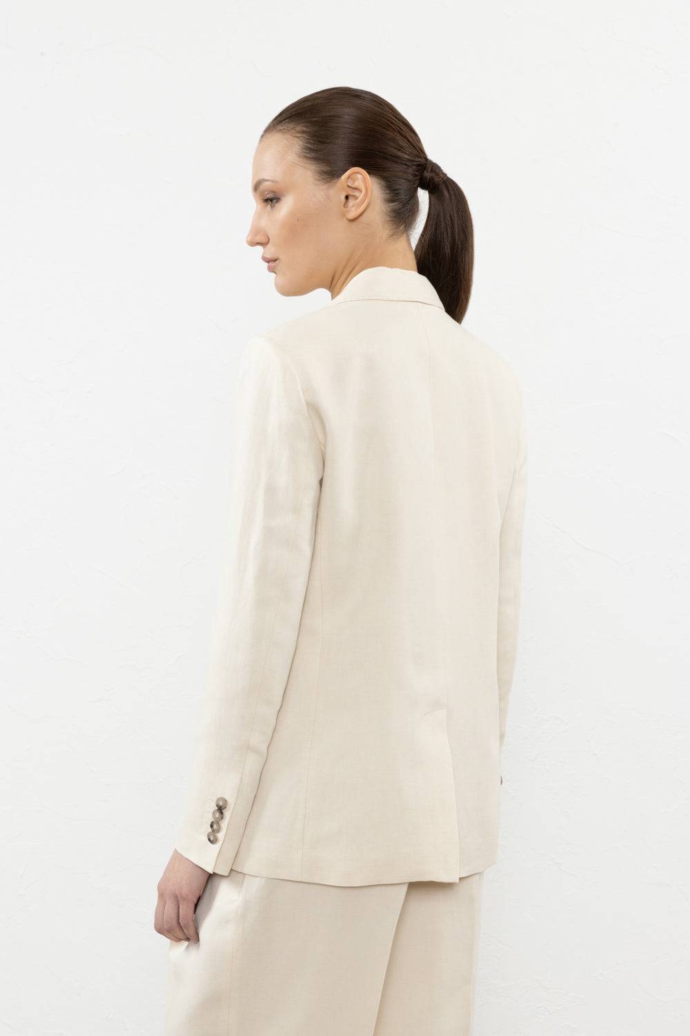 Peserico Blazer monopetto in lino e viscosa Negozio