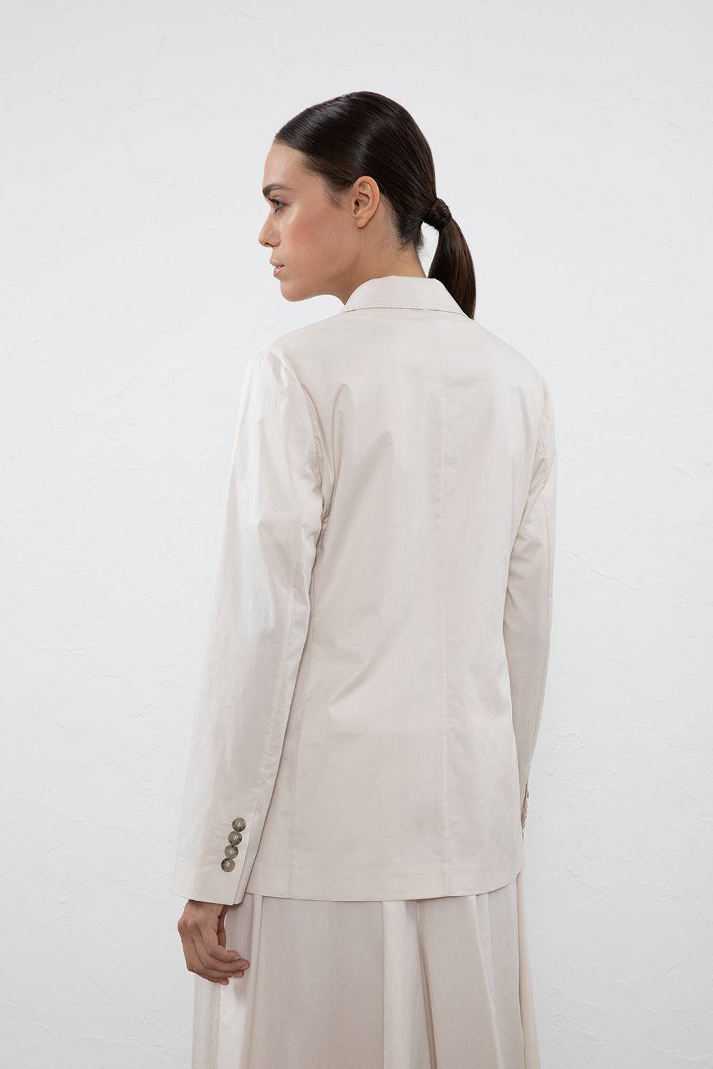 Peserico Blazer monopetto in raso leggero di cotone stretch Moda