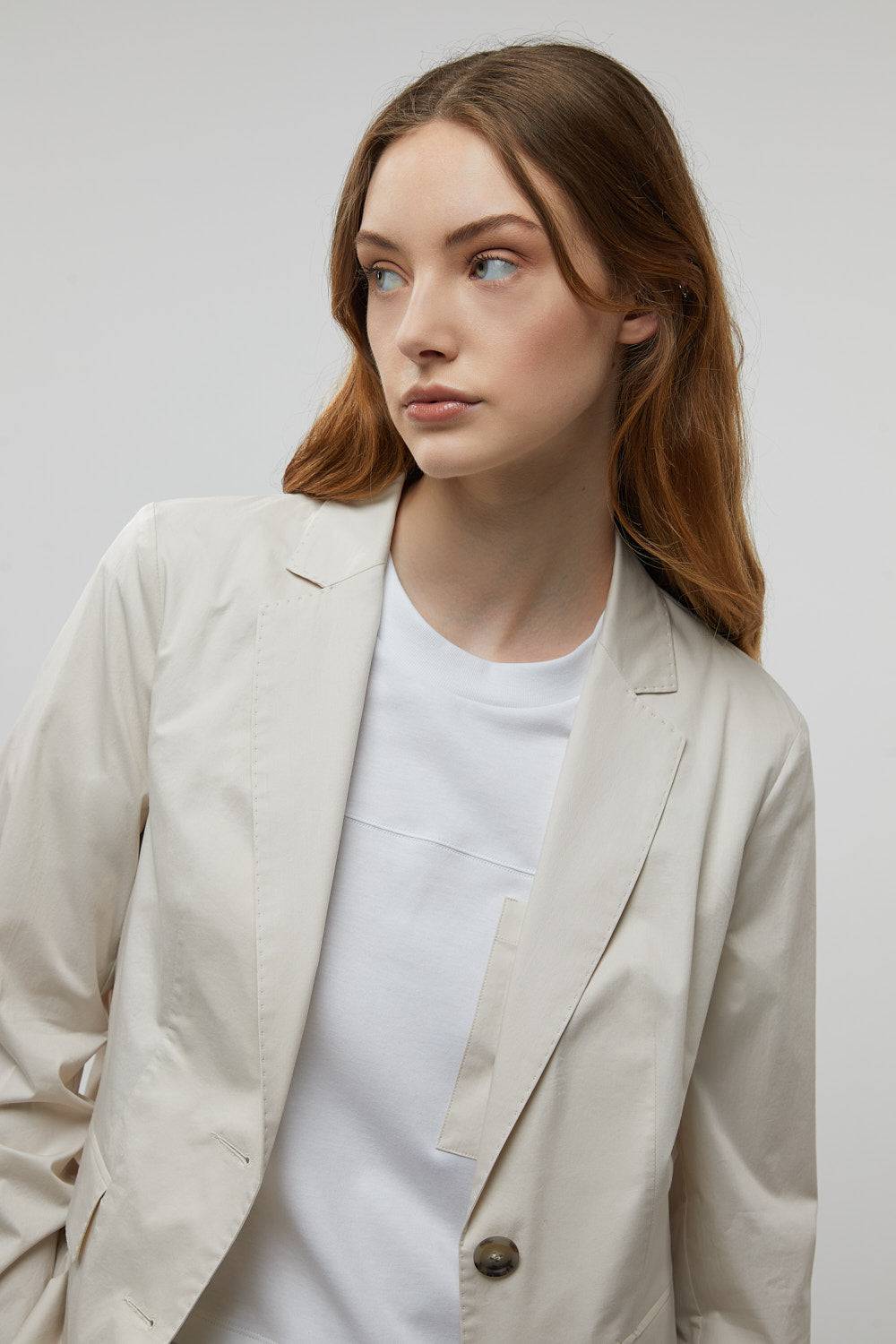 Peserico Blazer monopetto in raso leggero di cotone stretch Moda