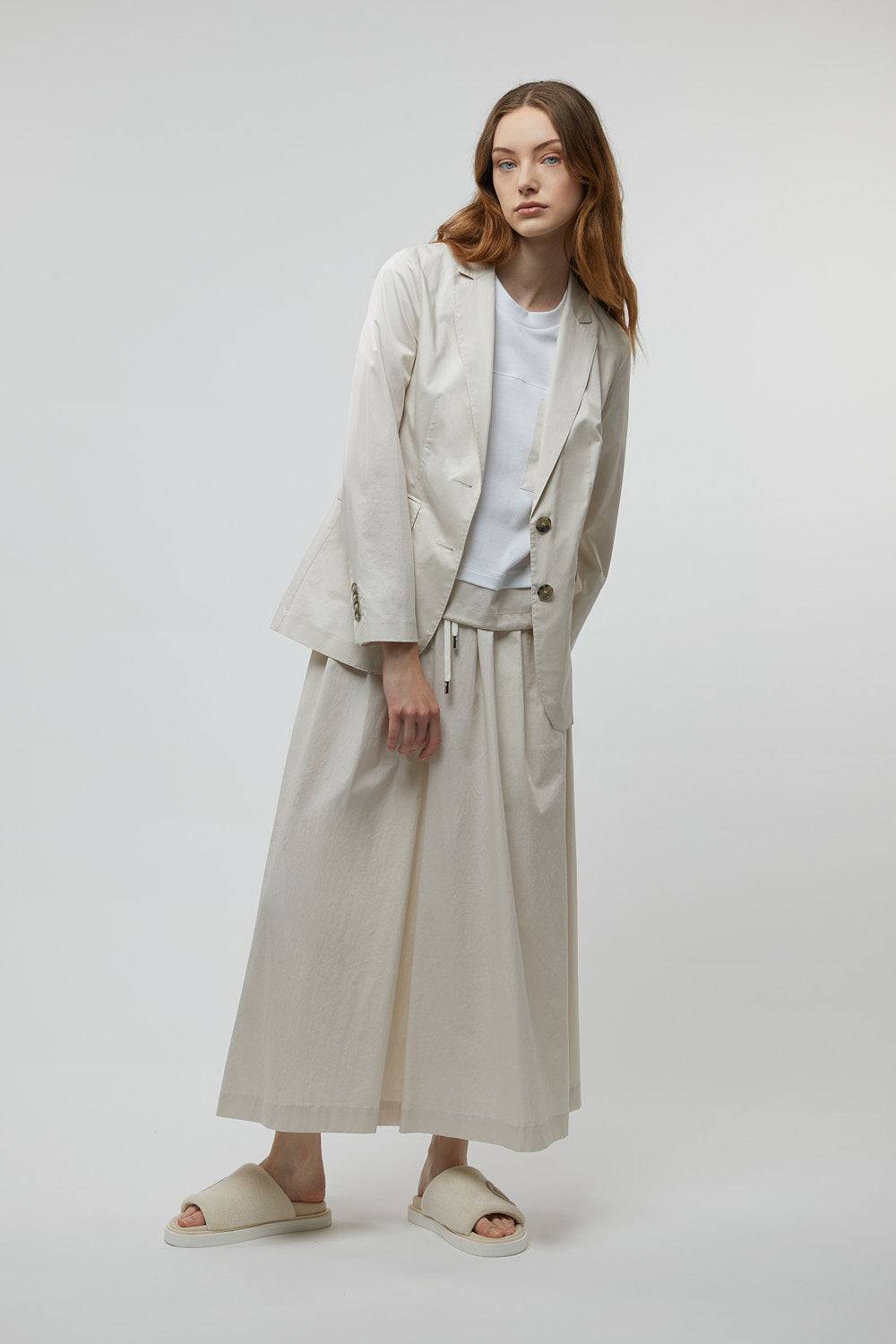 Peserico Blazer monopetto in raso leggero di cotone stretch Moda