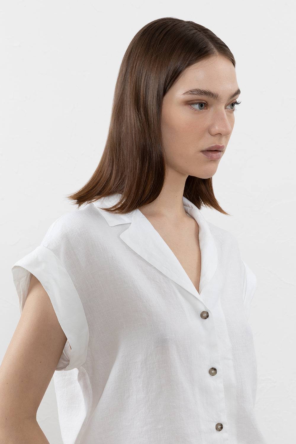 Peserico Camicia in tela di puro lino 2025