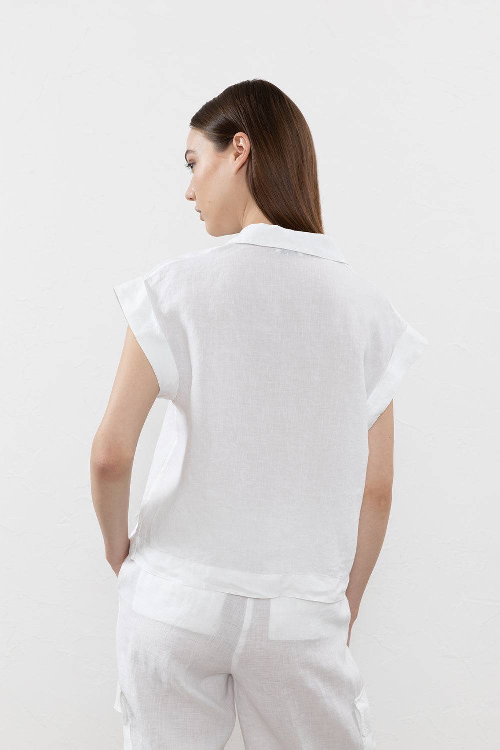 Peserico Camicia in tela di puro lino 2025