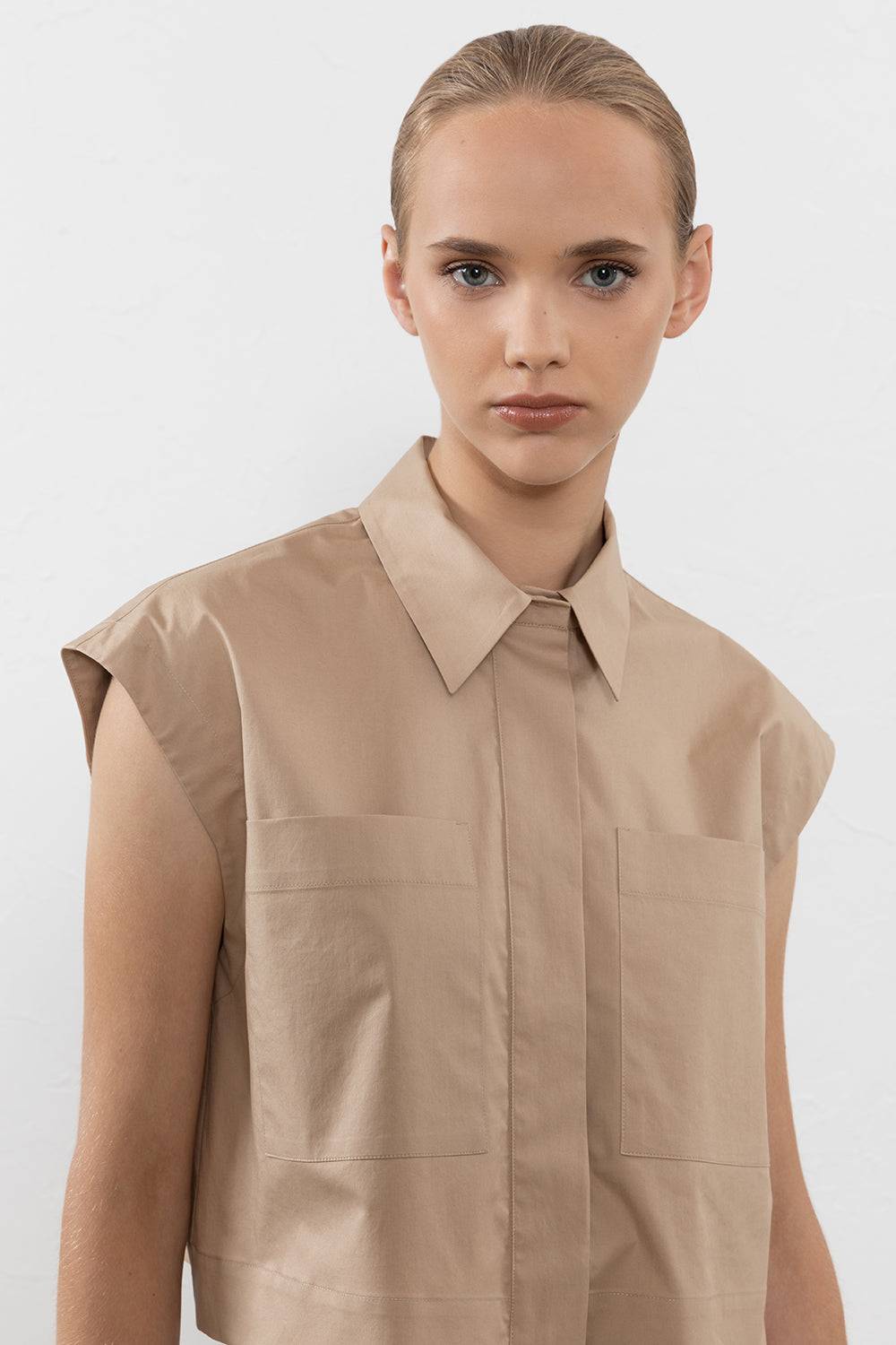 Peserico Top in raso leggero di cotone mano vela In Linea