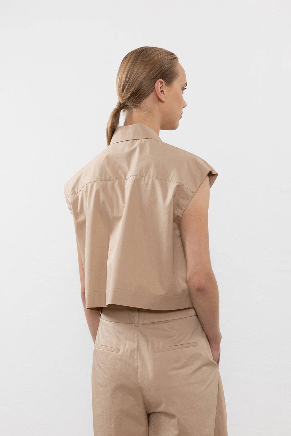 Peserico Top in raso leggero di cotone mano vela In Linea