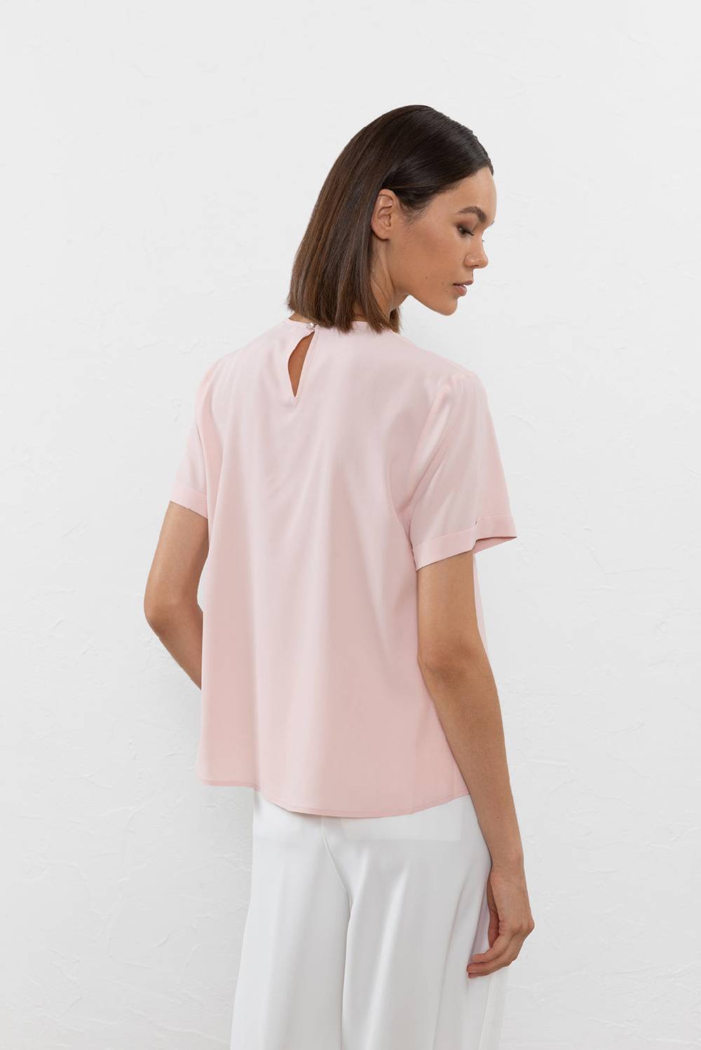 Peserico T-shirt in crepe de chine misto seta Offerta