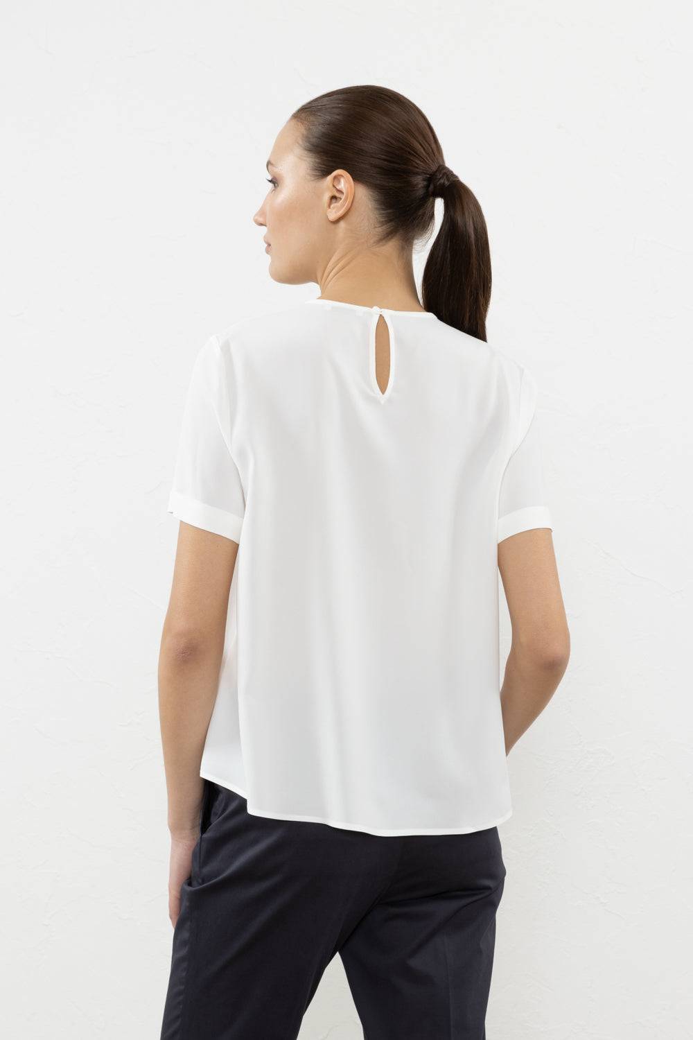 Peserico T-shirt in crepe de chine misto seta Economico