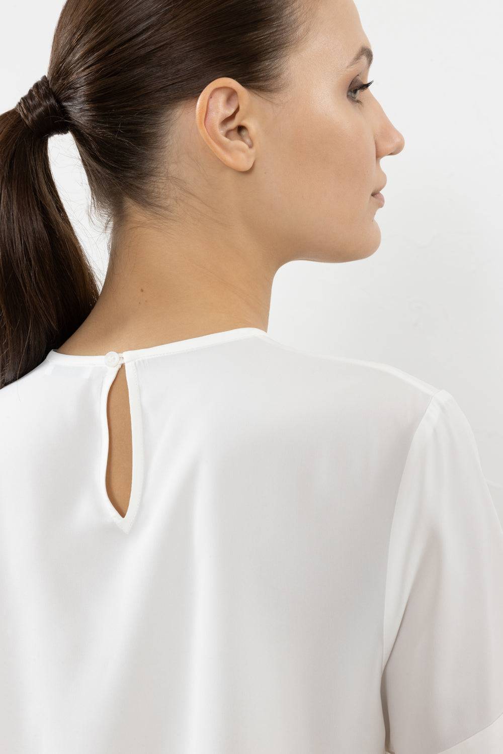 Peserico T-shirt in crepe de chine misto seta Economico
