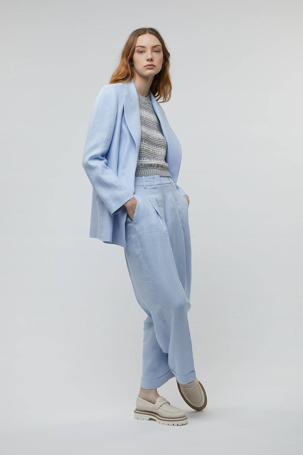 Peserico Top in filato di viscosa, lino, lurex e paillettes In Vendita