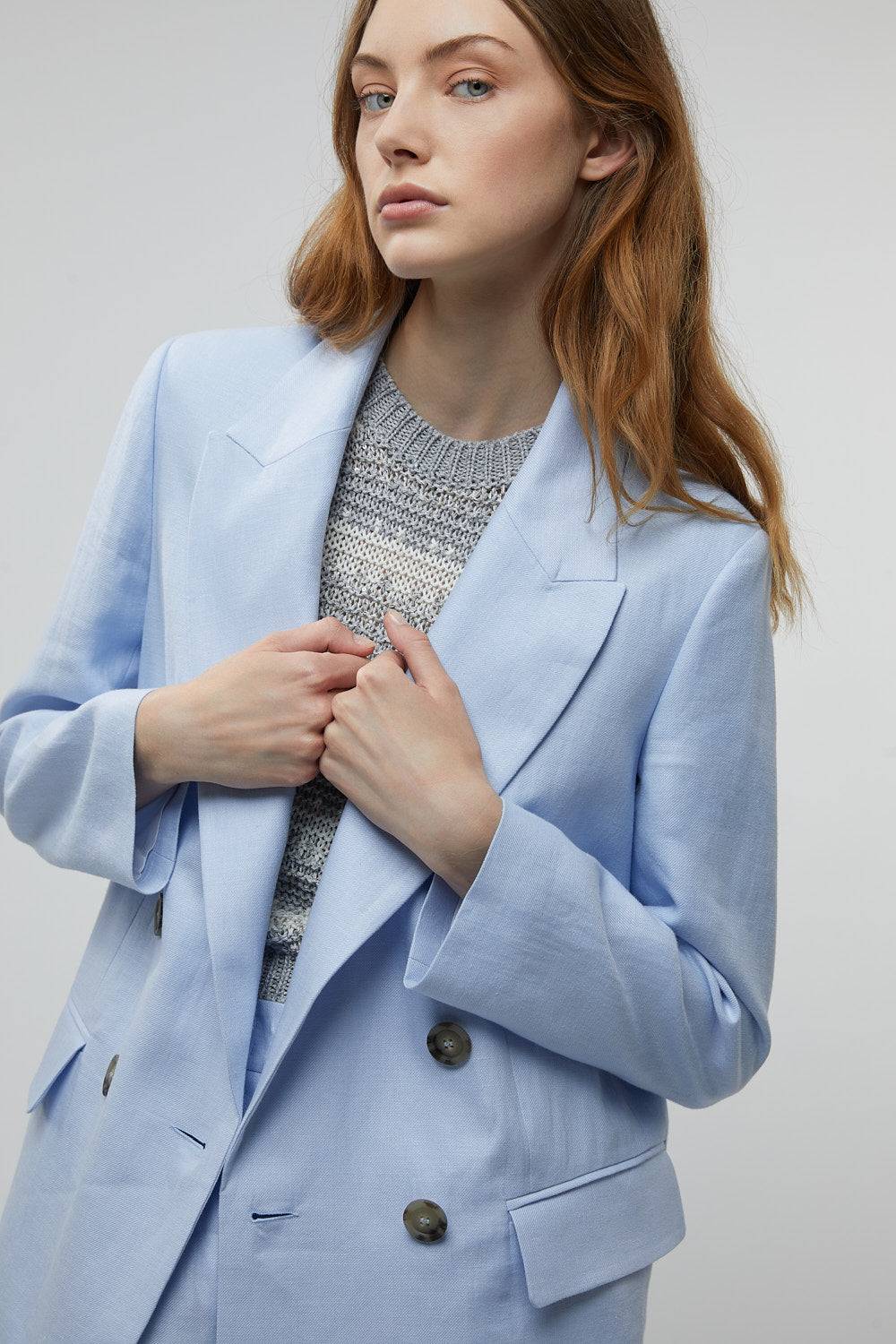 Peserico Top in filato di viscosa, lino, lurex e paillettes In Vendita