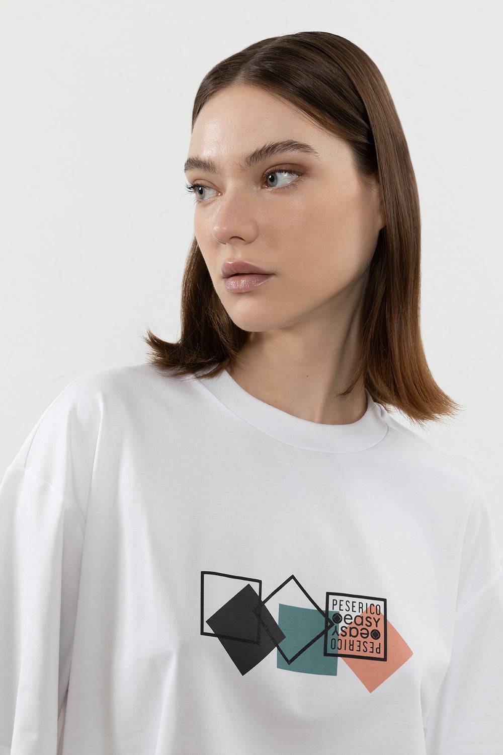 Peserico T-shirt in jersey di cotone Saldi