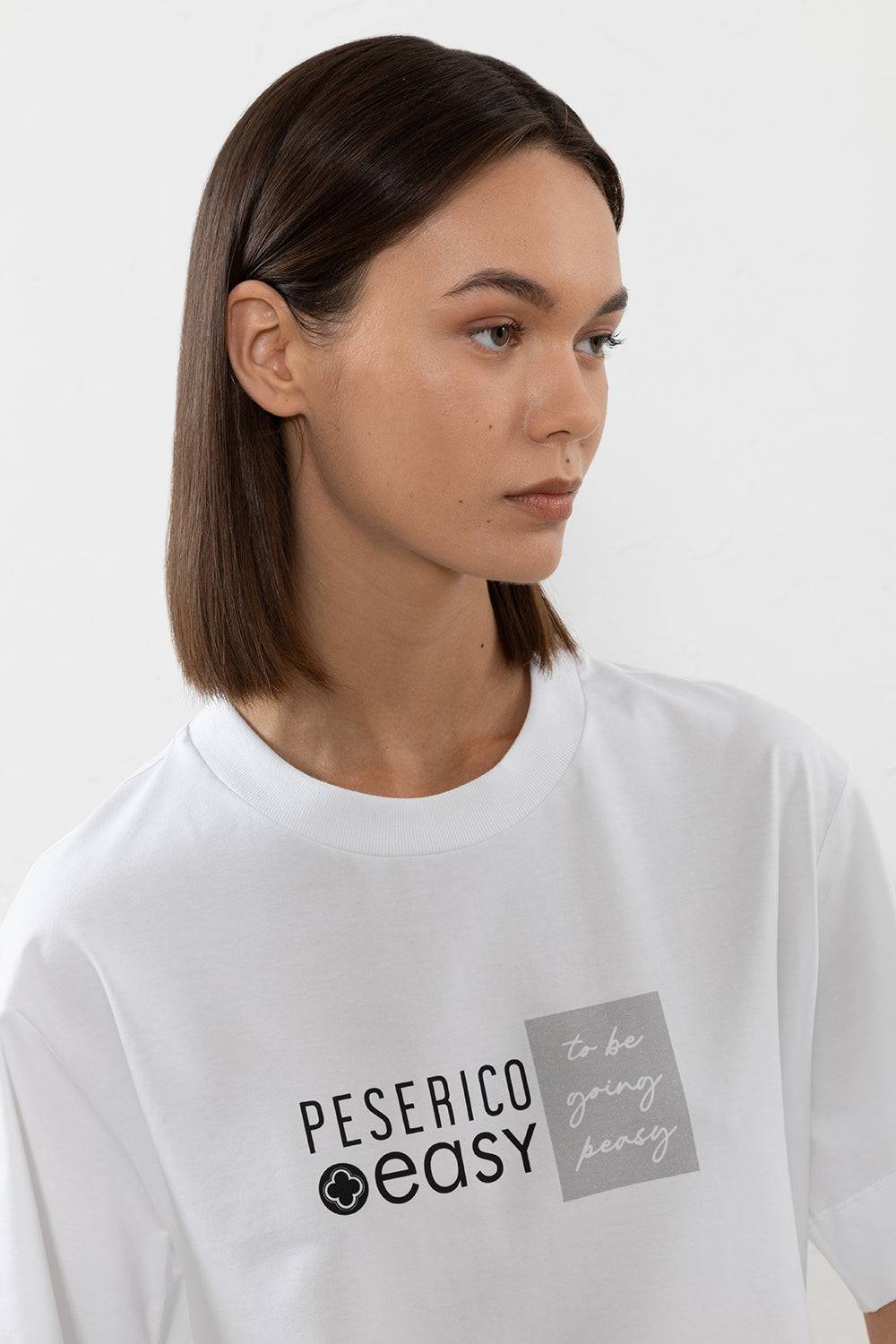 Peserico T-shirt in jersey di cotone Offerte