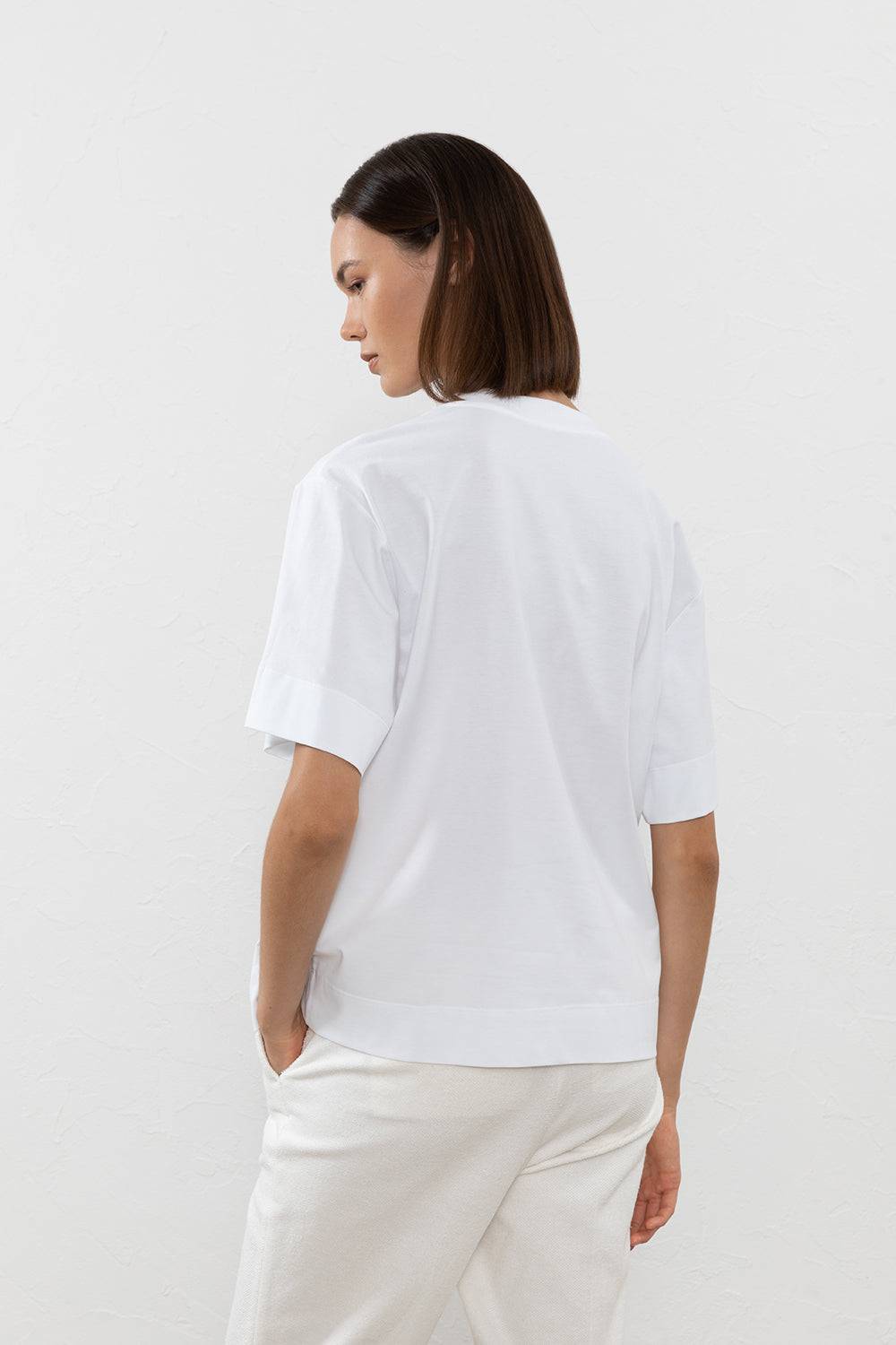 Peserico T-shirt in jersey di cotone Offerte