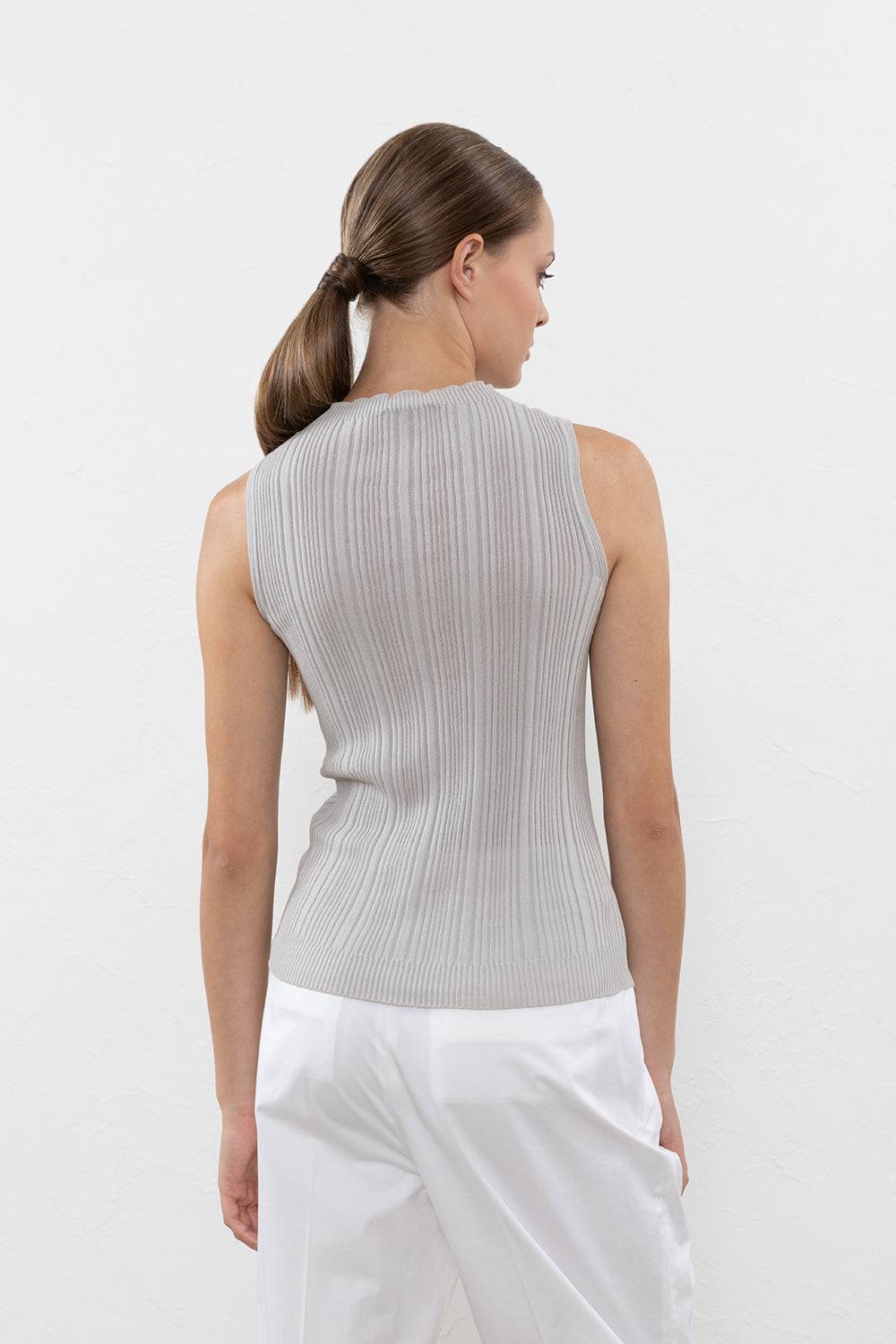 Peserico Top in filato di puro cotone crepe Hotsell