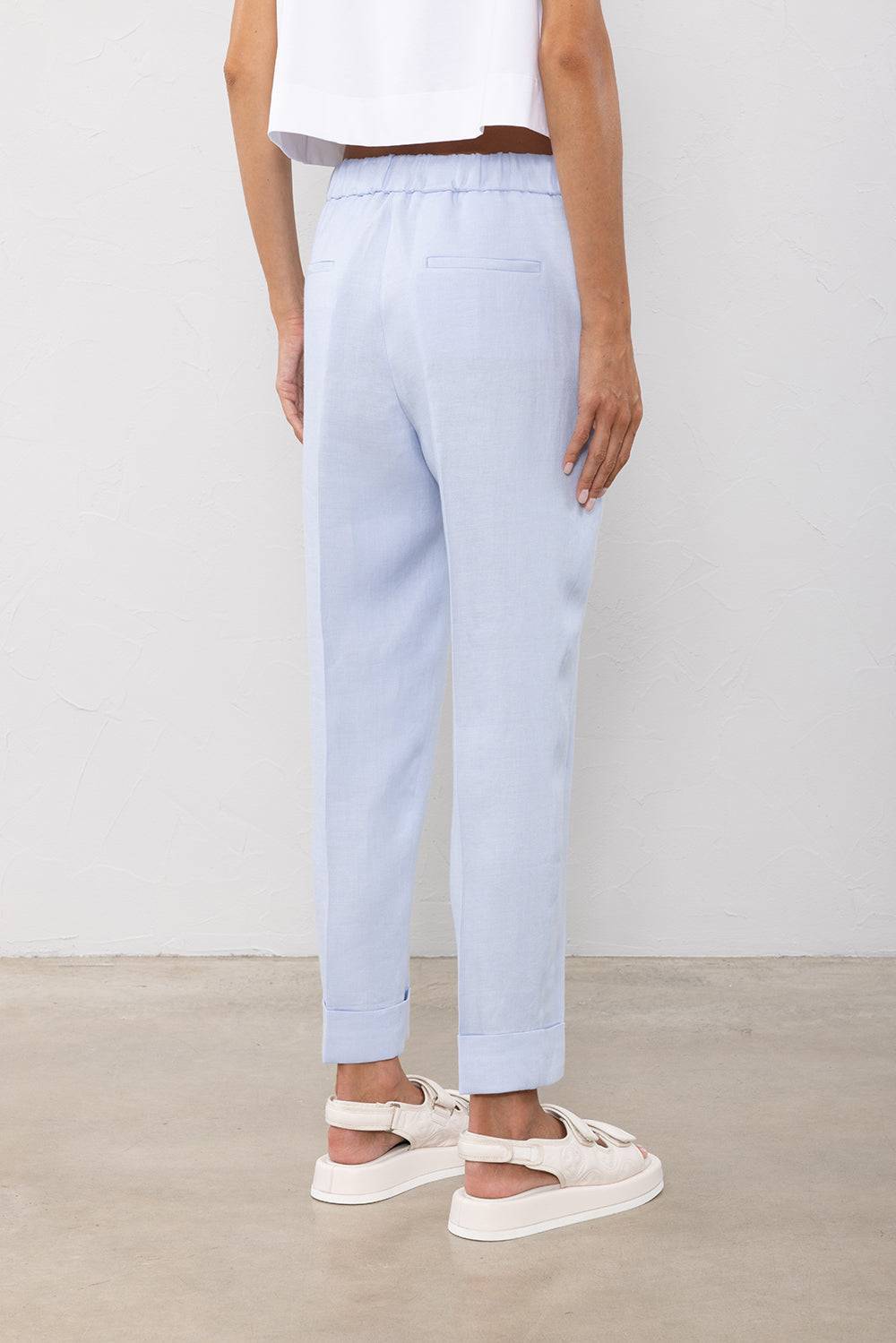 Peserico Pantalone in gabardina di puro lino In Saldo