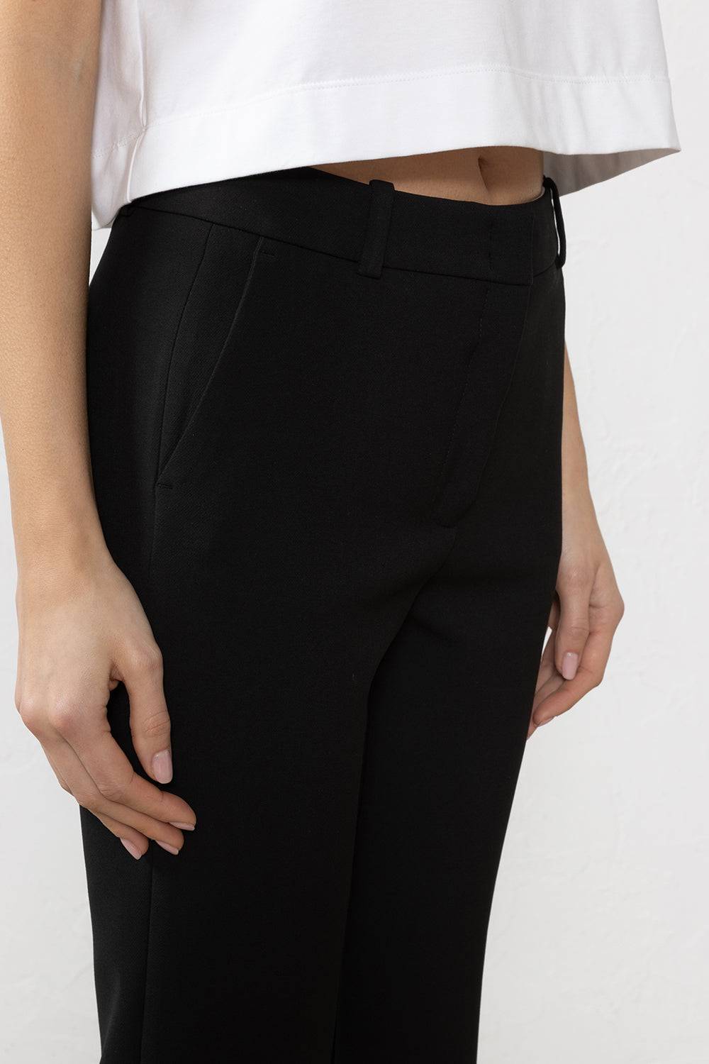 Peserico Pantalone in tela doppia di viscosa e cotone stretch Qualità