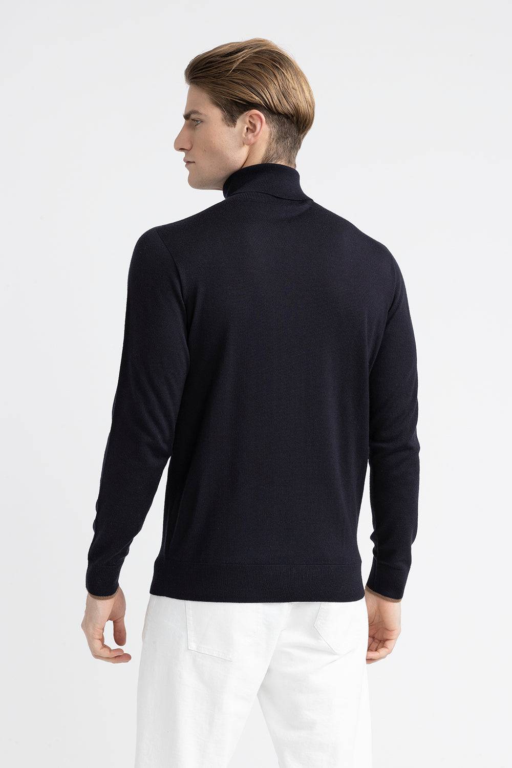 Peserico Maglia collo alto in pura lana vergine Fino Al -60%